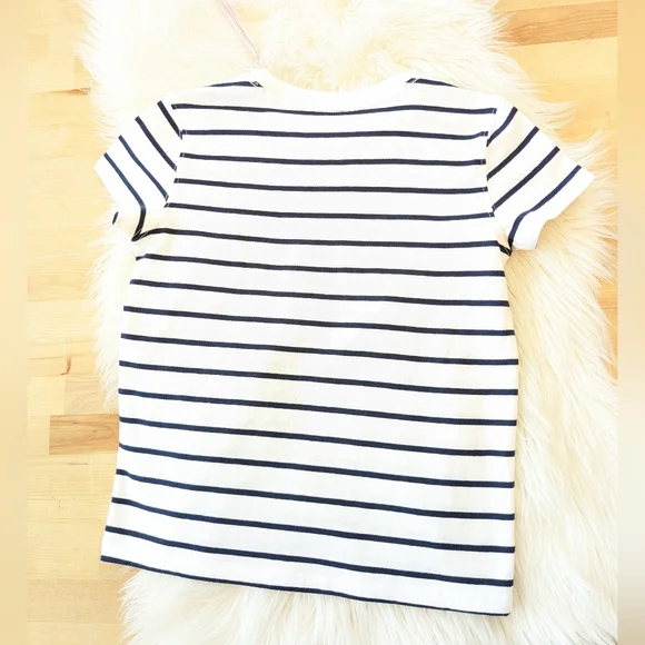 {Vineyard Vines} Kids Striped Whale Tee - Navy and White - Picture 3 of 3